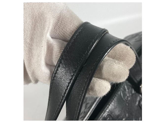 Borsa Boston in pelle nera Gucci 625772 Nero - vista 9