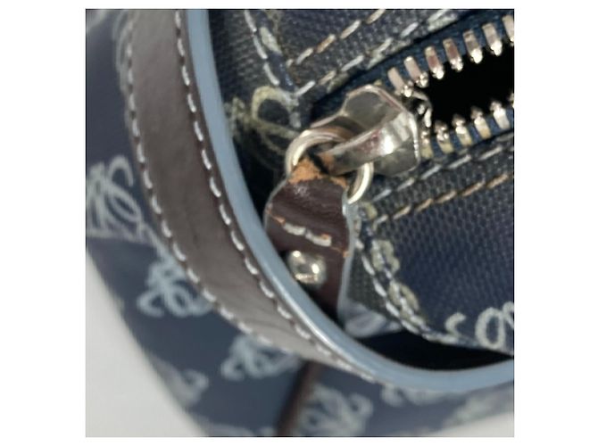 Borsa a Spalla Anagram Loewe Marrone Blu navy - vista 14