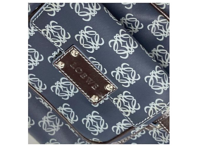 Borsa a Spalla Anagram Loewe Marrone Blu navy - vista 16