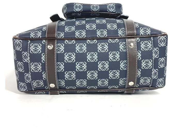 Borsa a Spalla Anagram Loewe Marrone Blu navy - vista 4