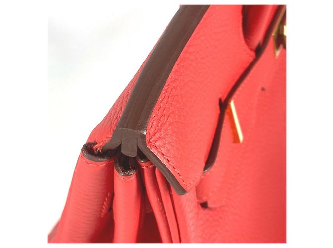 Hermès Bolsa tote Hermes Birkin 35 Vermelho - vista 10