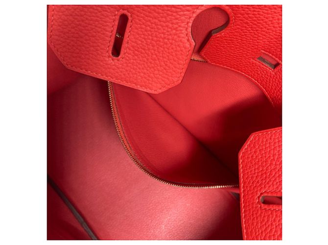 Hermès Bolsa tote Hermes Birkin 35 Vermelho - vista 16