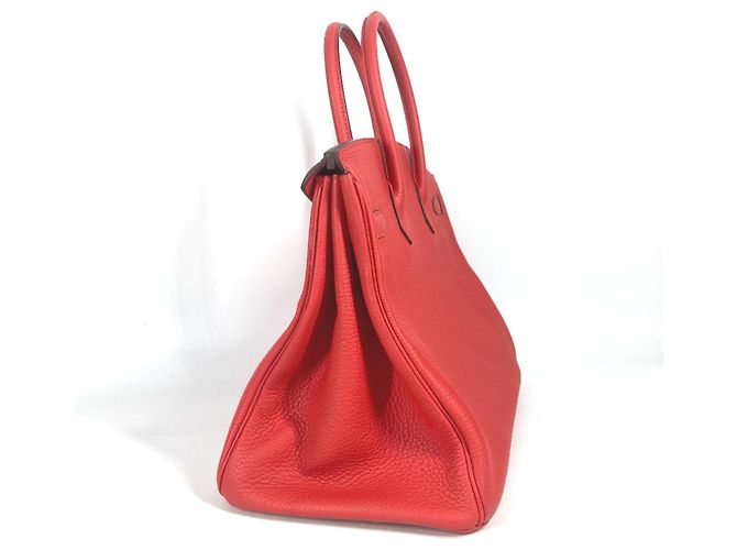 Hermès Bolsa tote Hermes Birkin 35 Vermelho - vista 2
