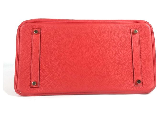 Hermès Bolsa tote Hermes Birkin 35 Vermelho - vista 4