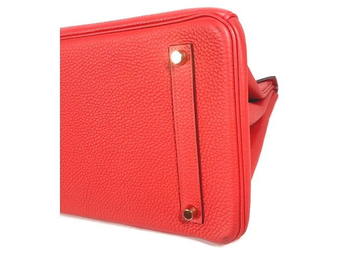 Hermès Bolsa tote Hermes Birkin 35 Vermelho - vista 5