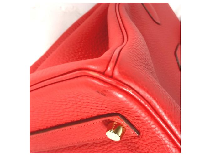 Hermès Bolsa tote Hermes Birkin 35 Vermelho - vista 9