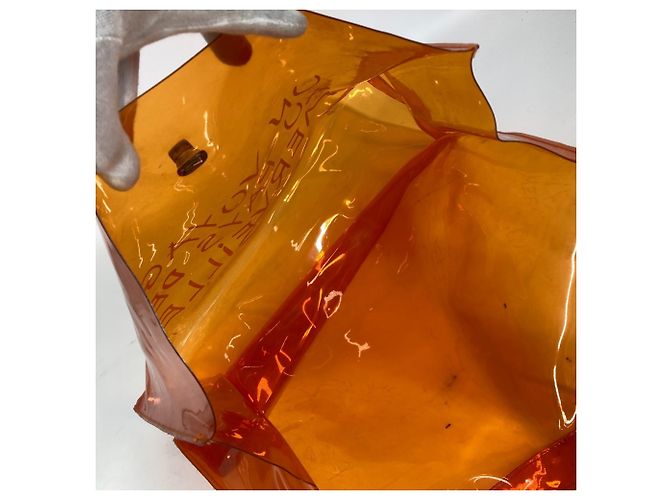 Borsa tote in vinile Kelly di Hermès Arancione - vista 10