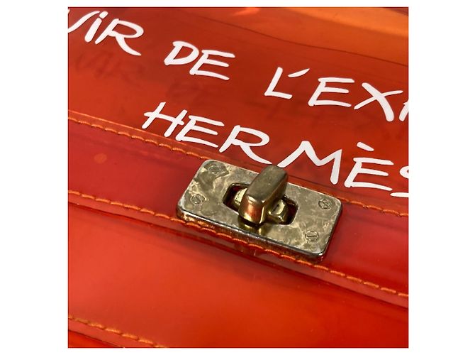 Borsa tote in vinile Kelly di Hermès Arancione - vista 6