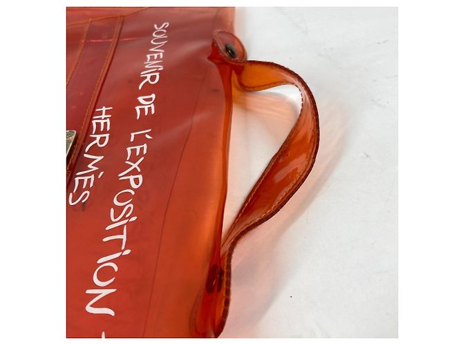 Borsa tote in vinile Kelly di Hermès Arancione - vista 7
