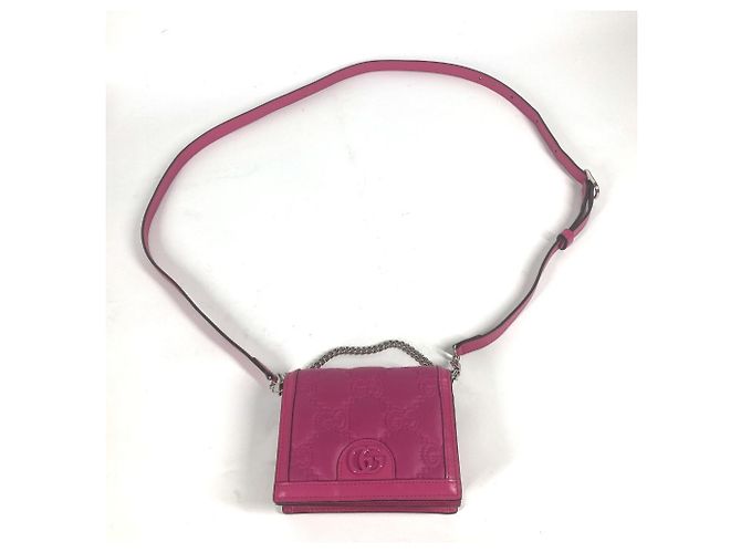 Bolsa de ombro Gucci GG Matelassé em couro acolchoado Rosa - vista 4