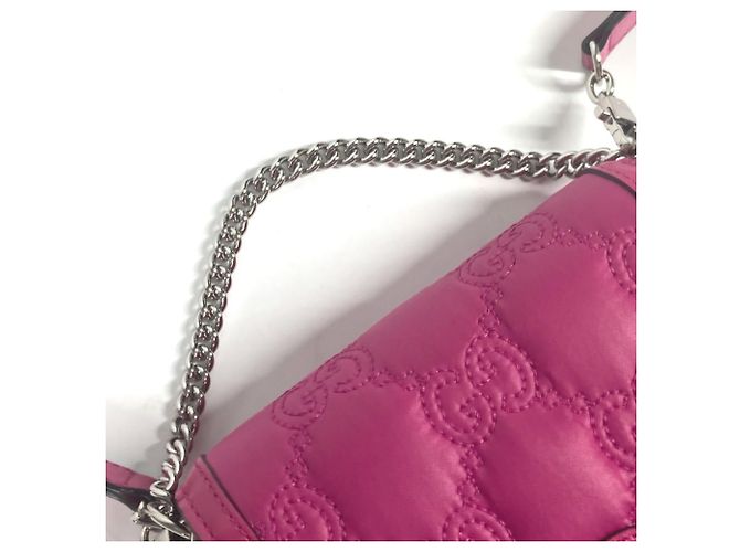 Bolsa de ombro Gucci GG Matelassé em couro acolchoado Rosa - vista 6