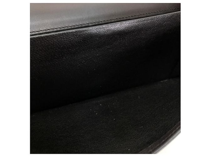 Gucci Dunkelbraune Leder Dreifach-Brieftasche - Ansicht 9