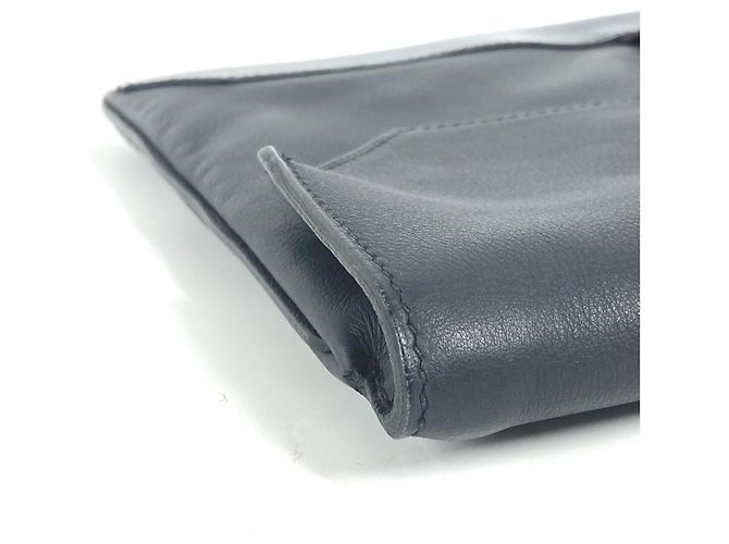 Hermès Borsa Clutch Hermes City Slide Blu navy - vista 5