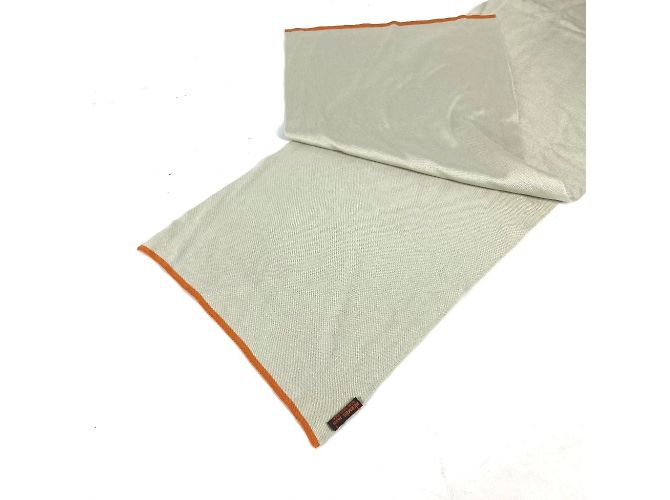 Hermès Bicolor Seidenschal von Hermes Orange Hellgrün - Ansicht 4