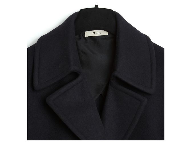Céline di Phoebe Philo PF14 Giacca Caban FR38 Nero Giacca Pea US8 Celine - vista 3