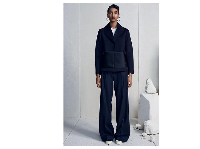 Céline di Phoebe Philo PF14 Giacca Caban FR38 Nero Giacca Pea US8 Celine - vista 5