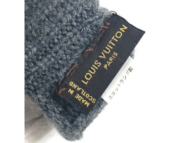 Guanti Bicolore in Cashmere Louis Vuitton Marrone Nero - vista 3