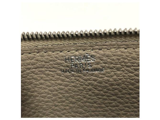 Hermès Hermes Dogon GM Langbörse aus beigem Togo-Leder - Ansicht 15