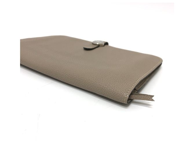 Hermès Hermes Dogon GM Langbörse aus beigem Togo-Leder - Ansicht 4