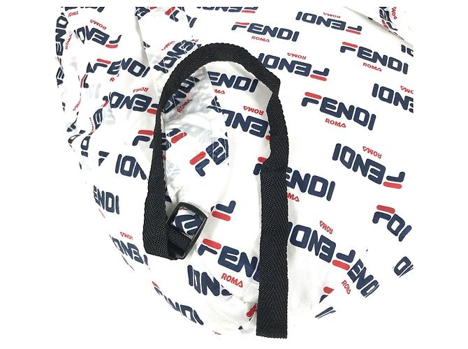 Fendi x FILA Damen Rucksack Weiß Rot Marineblau - Ansicht 10