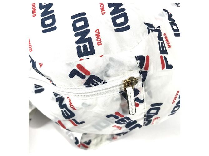 Fendi x FILA Damen Rucksack Weiß Rot Marineblau - Ansicht 8