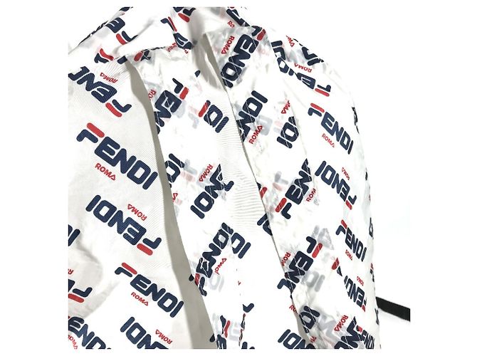 Fendi x FILA Damen Rucksack Weiß Rot Marineblau - Ansicht 9