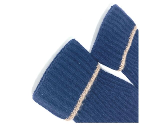 Guanti in cashmere Louis Vuitton con patch Blu navy - vista 6