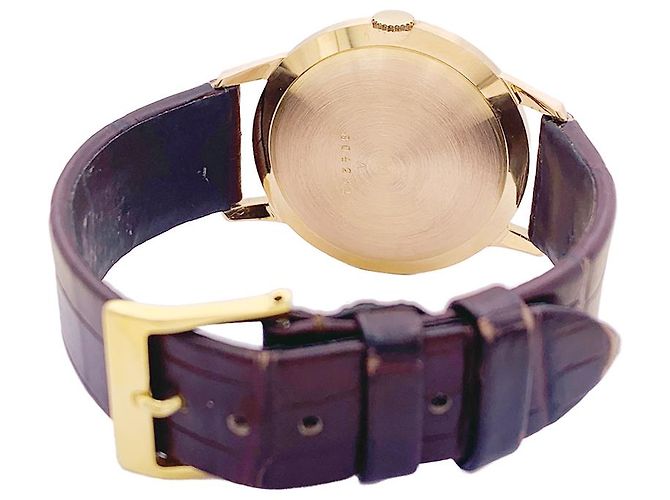 Jaeger Lecoultre watch, rose gold, leather strap. - view 4