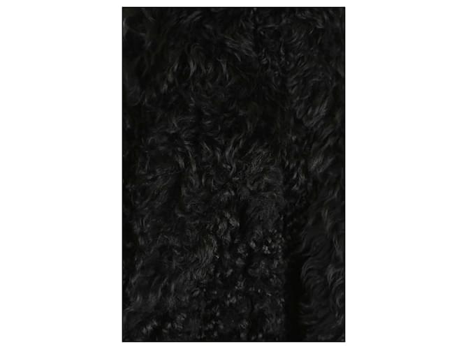 Météo Abrigo de piel Negro - vista 5