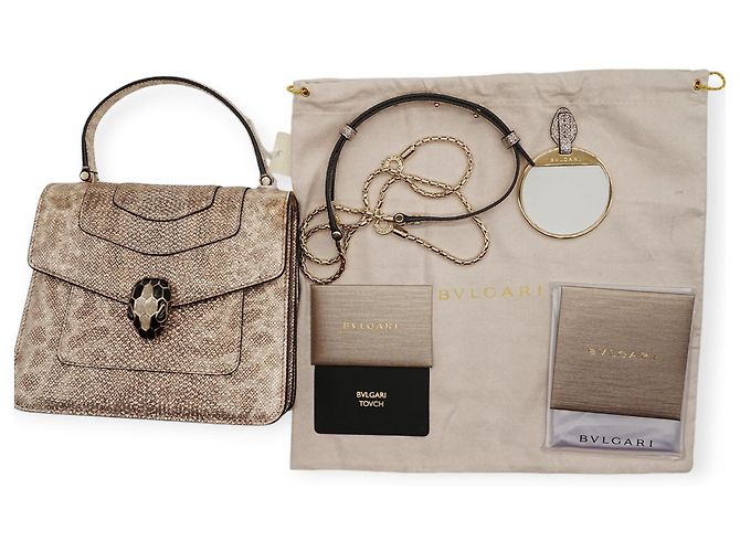 Borsa a tracolla Bulgari Serpenti Forever Argento - vista 10