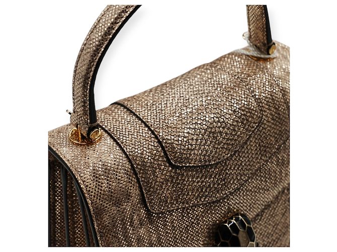 Borsa a tracolla Bulgari Serpenti Forever Argento - vista 5