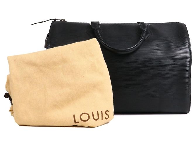 LOUIS VUITTON - Borsa Louis Vuitton Speedy 35 in pelle Epi nera Nero - vista 12
