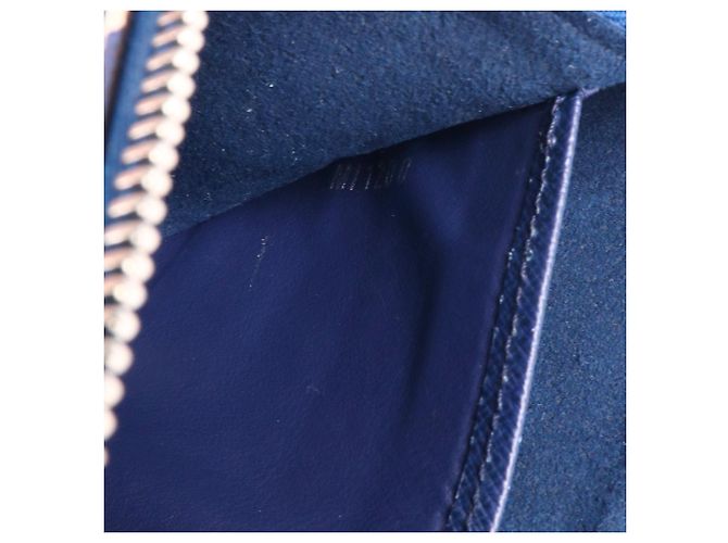 LOUIS VUITTON - Pochette Double Zip Louis Vuitton in tela rivestita Blue Escale - vista 11