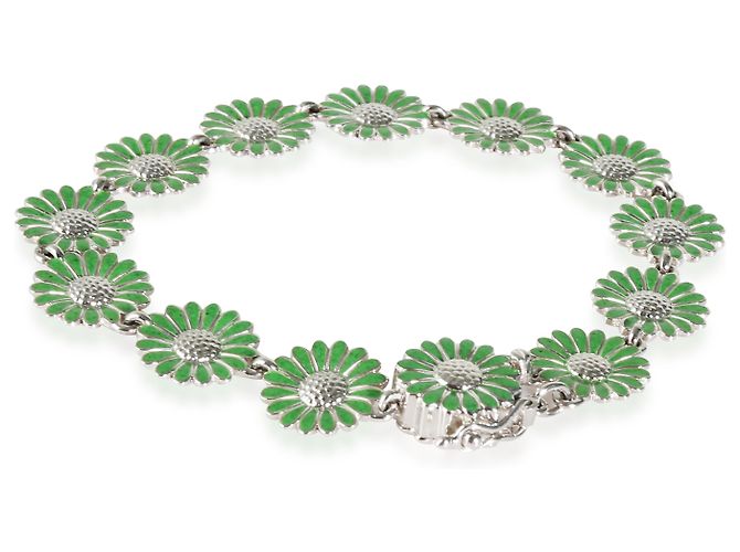 Bracciale in smalto Daisy di Georg Jensen in argento sterling Metallico - vista 2