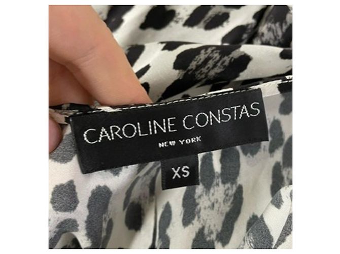 Autre Marque Vestido Mini Colette en Seda con Estampado Animal de Caroline Constas - vista 3