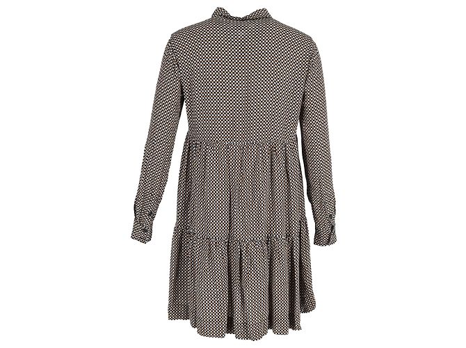 Abito mini in crepe stampato Ganni in viscosa multicolore - vista 3