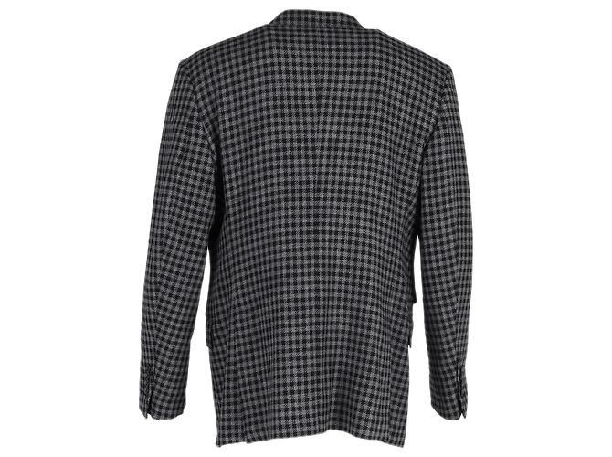 Slim-Fit Gingham-Anzugjacke aus grauer Wolle von Tom Ford O'Connor - Ansicht 3