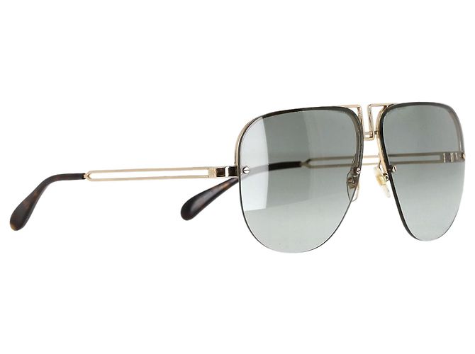 Givenchy 7126/2 Aviator-Sonnenbrille aus silbernem Metall - Ansicht 2