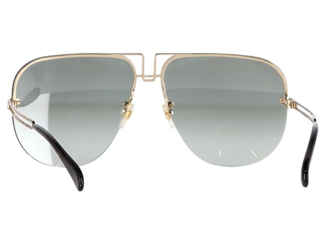 Givenchy 7126/2 Aviator-Sonnenbrille aus silbernem Metall - Ansicht 3