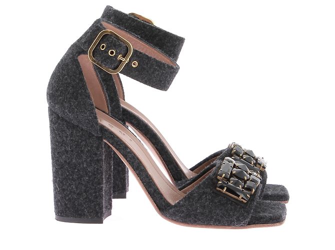 Sandali Marni T.EU 38.5 Tweed Grigio - vista 2