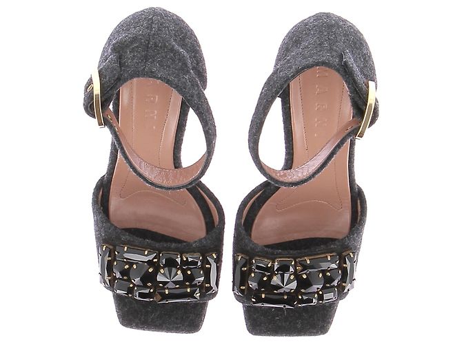 Sandali Marni T.EU 38.5 Tweed Grigio - vista 6