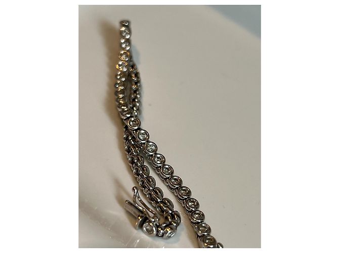 Autre Marque Bracciale tennis in oro bianco 14k e diamante 1,30 ct Argento - vista 10