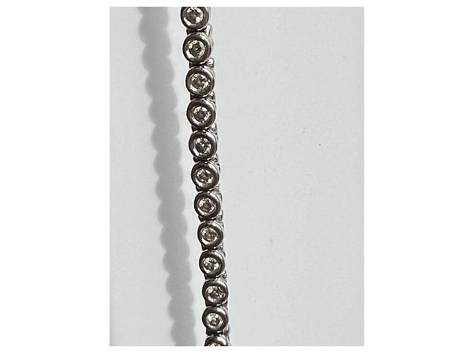 Autre Marque Bracciale tennis in oro bianco 14k e diamante 1,30 ct Argento - vista 11