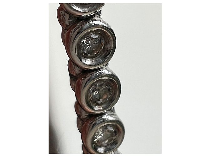 Autre Marque Bracciale tennis in oro bianco 14k e diamante 1,30 ct Argento - vista 14