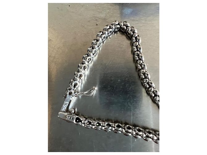 Autre Marque Bracciale tennis in oro bianco 14k e diamante 1,30 ct Argento - vista 16