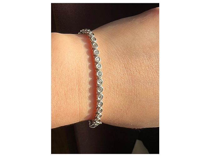 Autre Marque Bracciale tennis in oro bianco 14k e diamante 1,30 ct Argento - vista 3