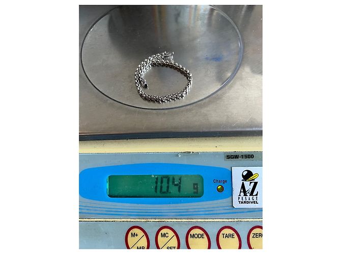 Autre Marque Bracciale tennis in oro bianco 14k e diamante 1,30 ct Argento - vista 4