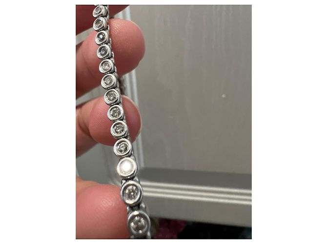Autre Marque Bracciale tennis in oro bianco 14k e diamante 1,30 ct Argento - vista 7