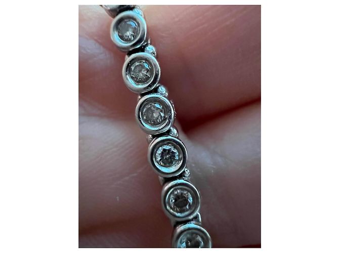Autre Marque Bracciale tennis in oro bianco 14k e diamante 1,30 ct Argento - vista 9