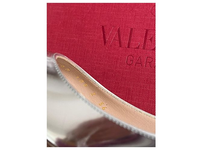 Décolleté Slingback Valentino Garavani Argentate Pelle 36 Argento - vista 12